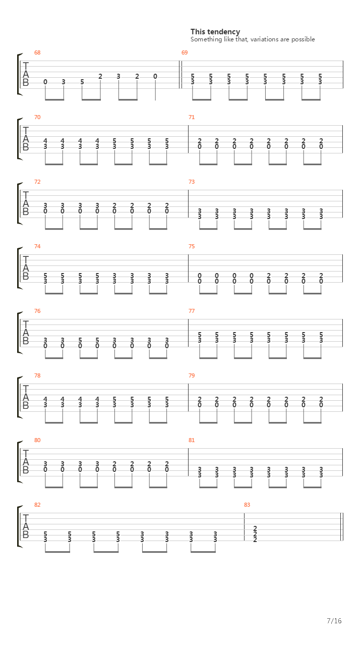 Mechanisms Of Standstill吉他谱