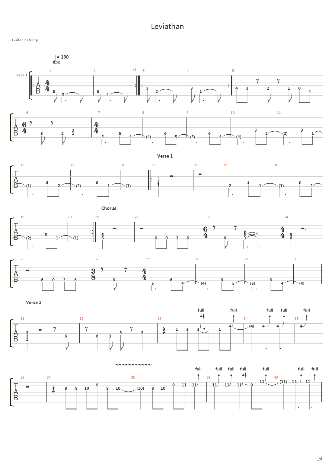 Leviathan吉他谱