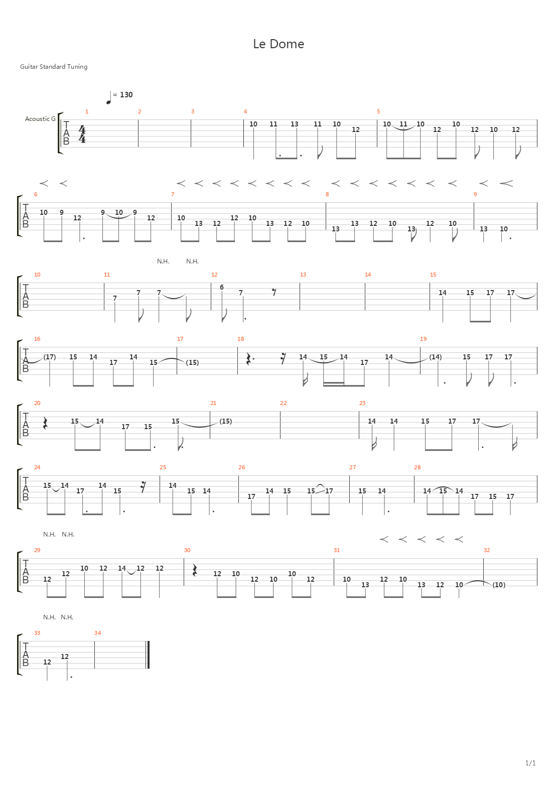 Le Dome吉他谱