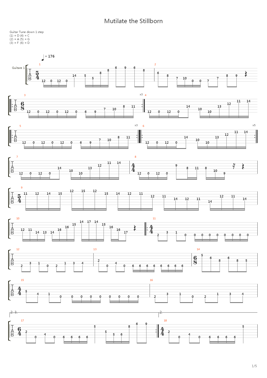 Mutilate The Stillborn吉他谱