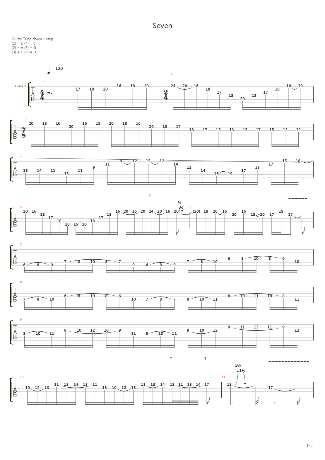 Seven吉他谱