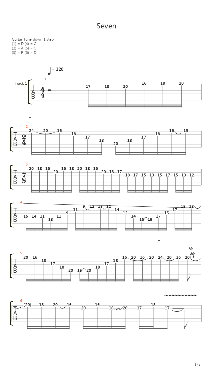 Seven吉他谱