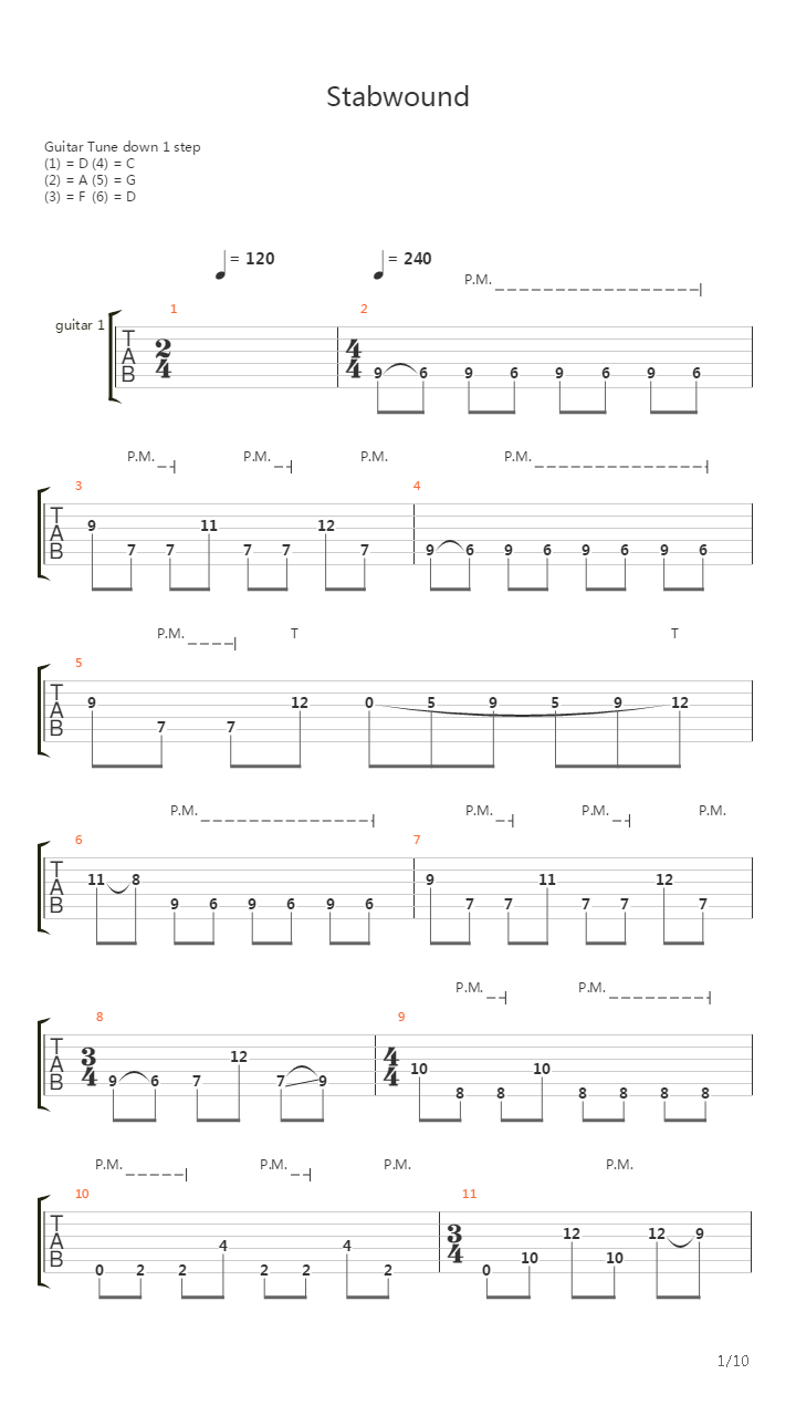 Stabwound吉他谱