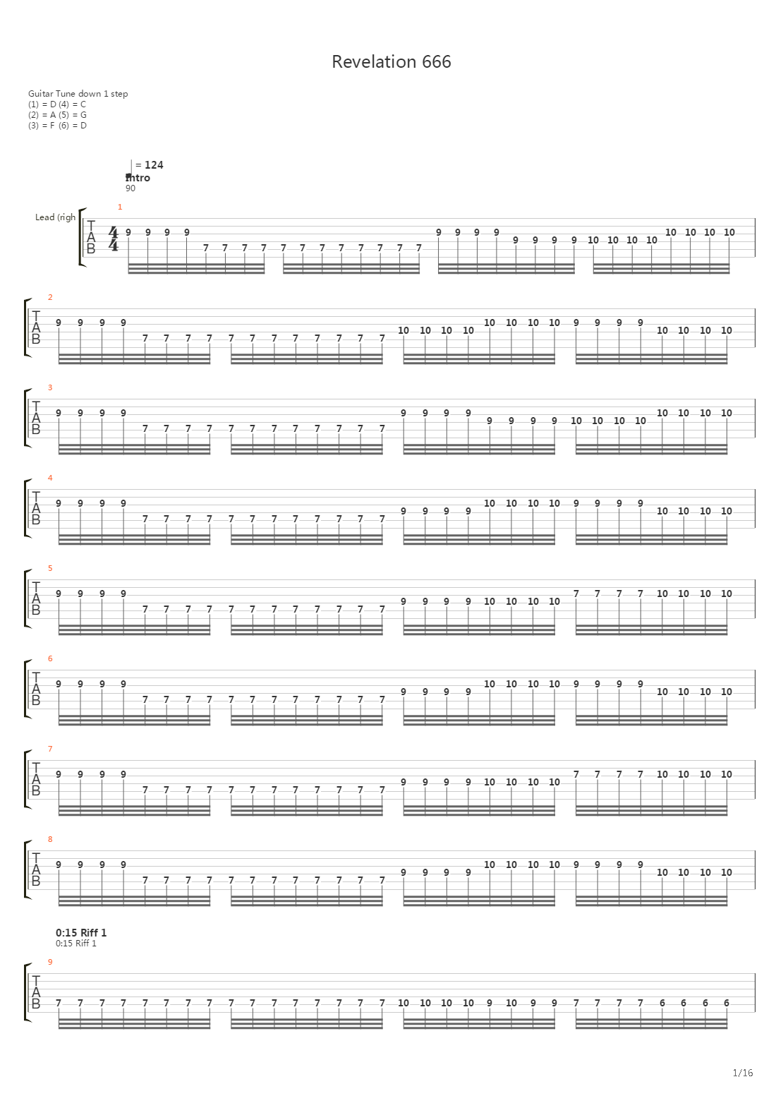 Revelation 666吉他谱