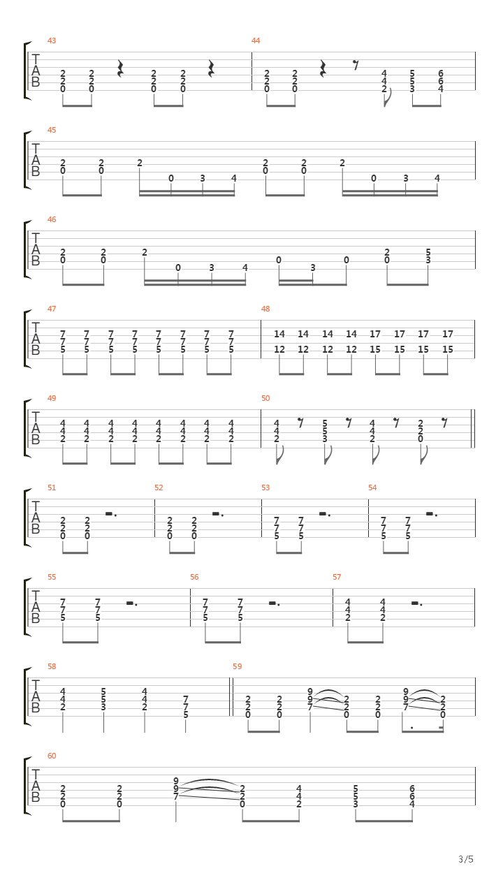 Mentre Tutto Scorre吉他谱