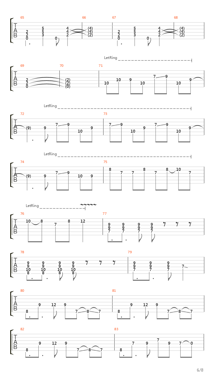 Fading Away Like The Rest Of Them吉他谱