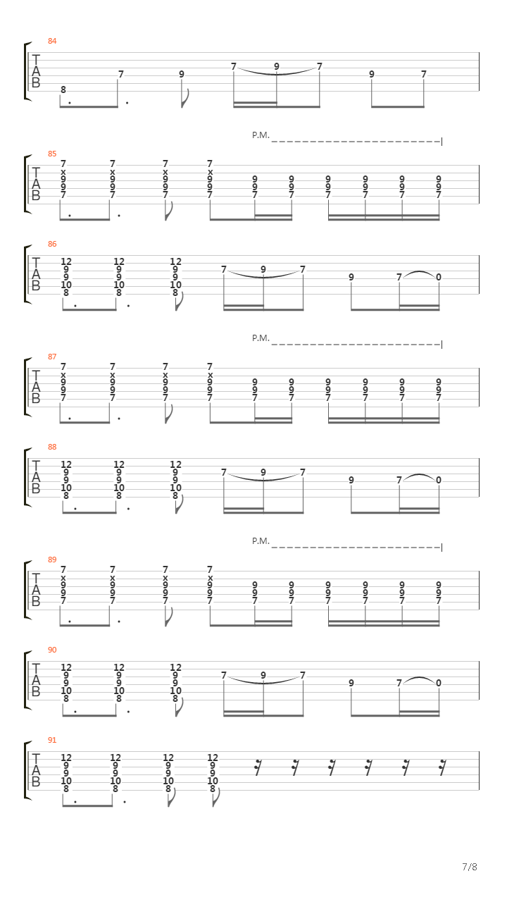 Fading Away Like The Rest Of Them吉他谱