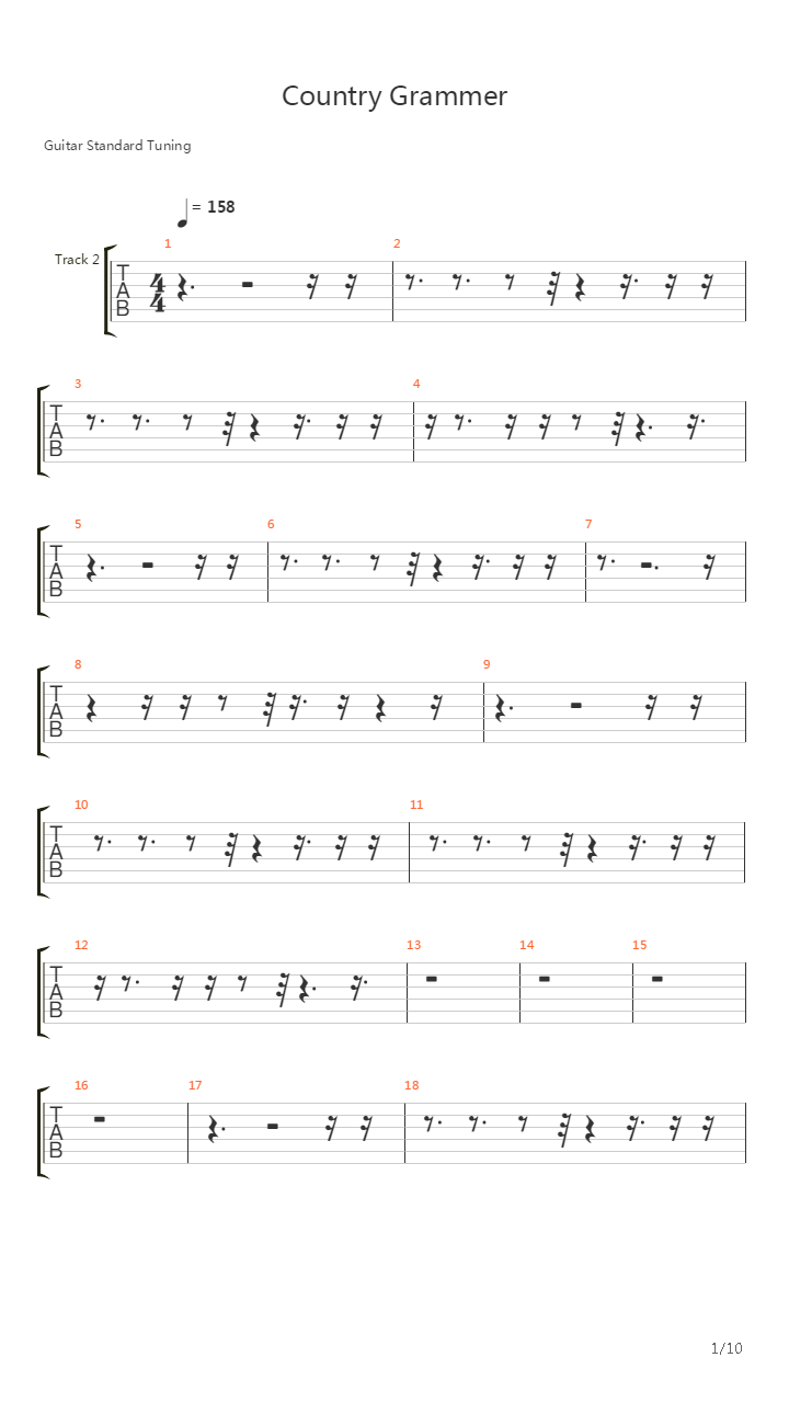 Country Grammer吉他谱