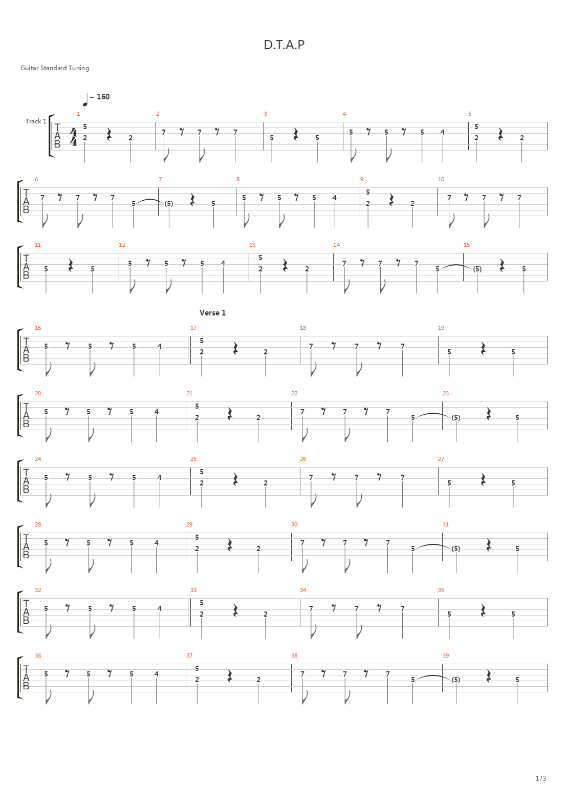 Dtap吉他谱