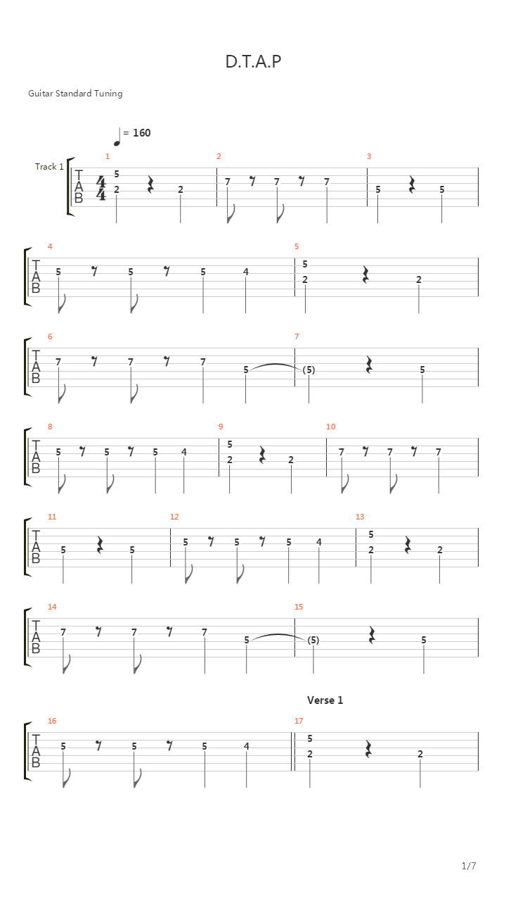 Dtap吉他谱