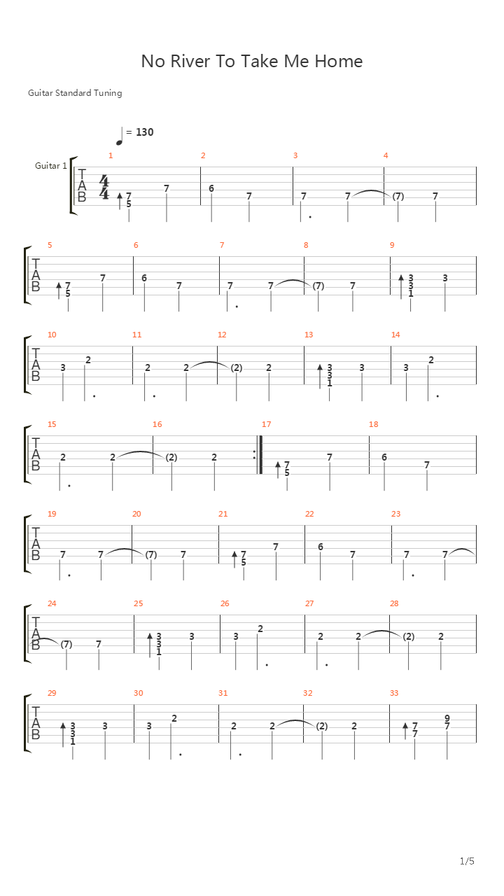 No River To Take Me Home吉他谱