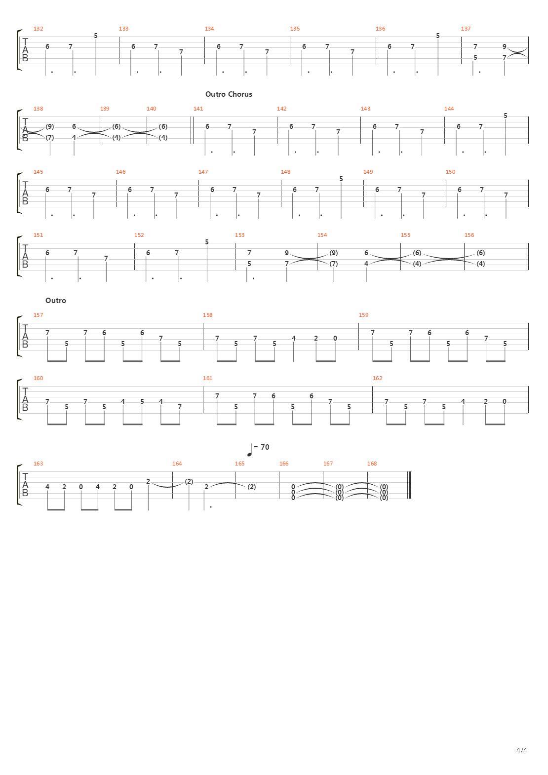 1000 Miles吉他谱