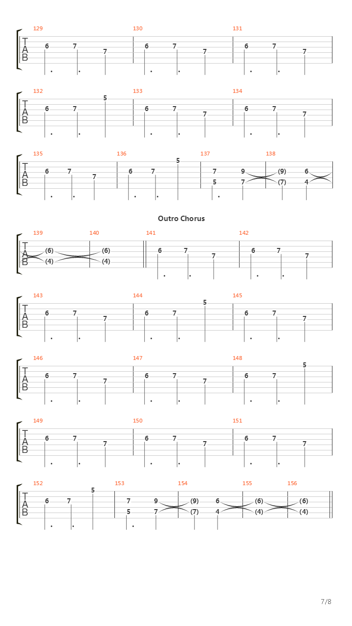 1000 Miles吉他谱