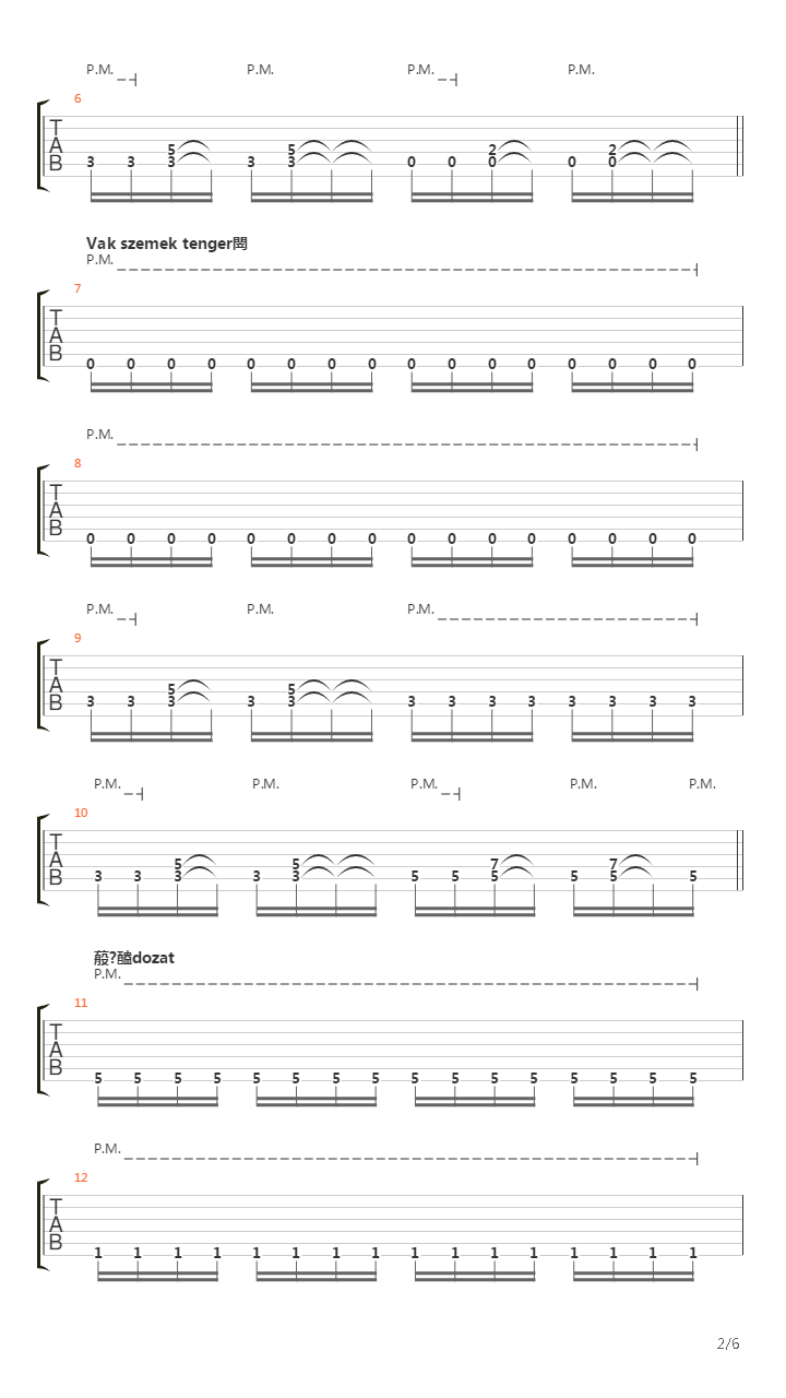 Uj Sotet Kor吉他谱