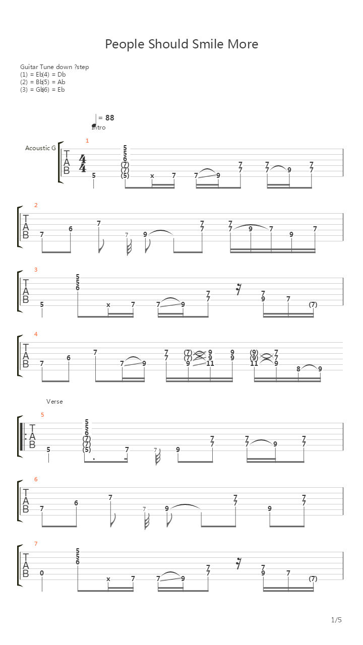 People Should Smile More吉他谱