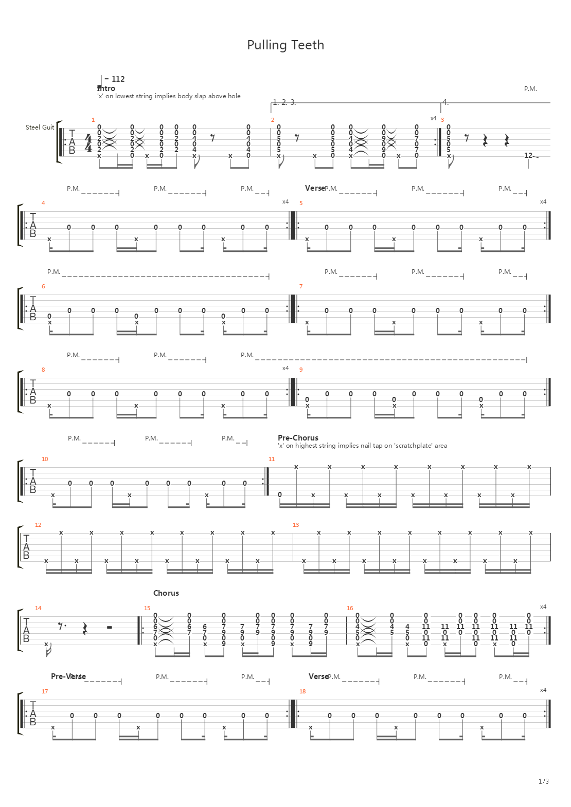 Pulling Teeth吉他谱
