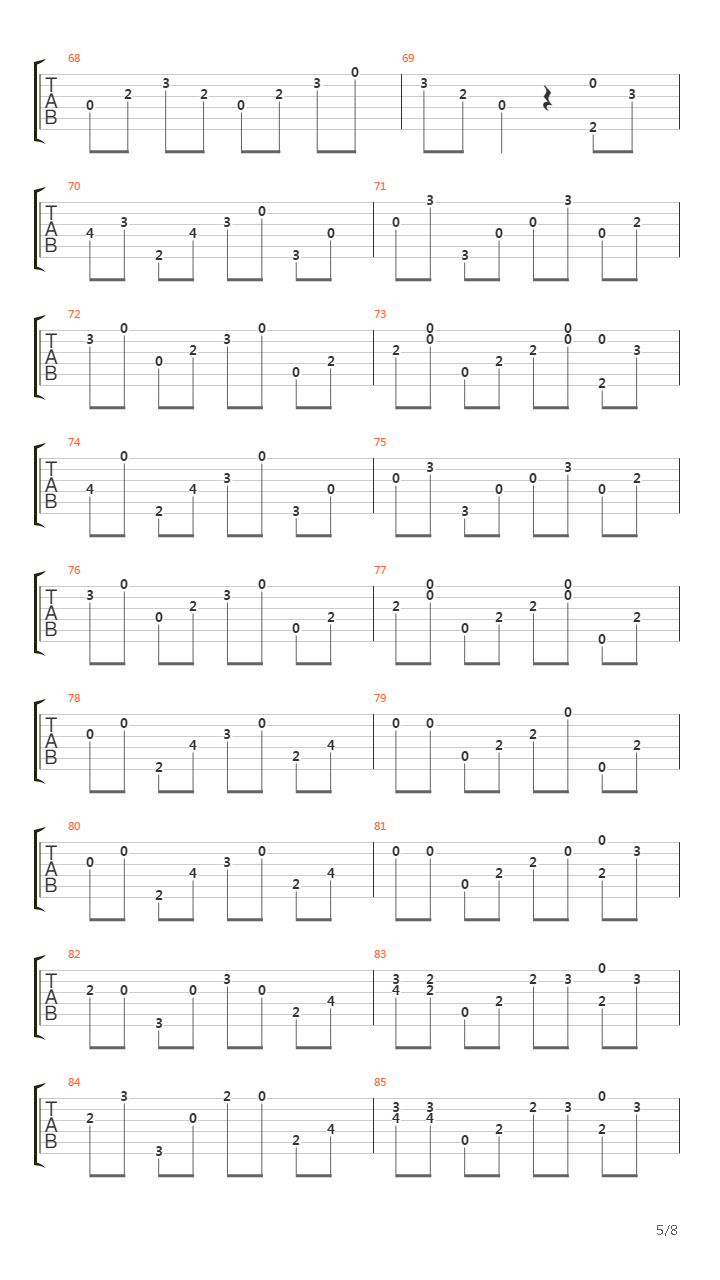 Hand Song吉他谱