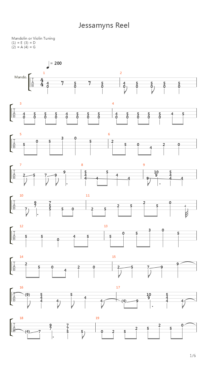 Jessamyns Reel吉他谱