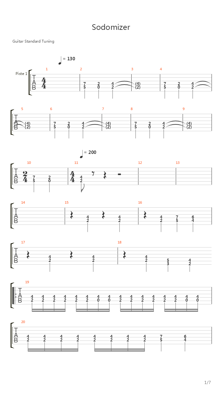 Sodomizer吉他谱