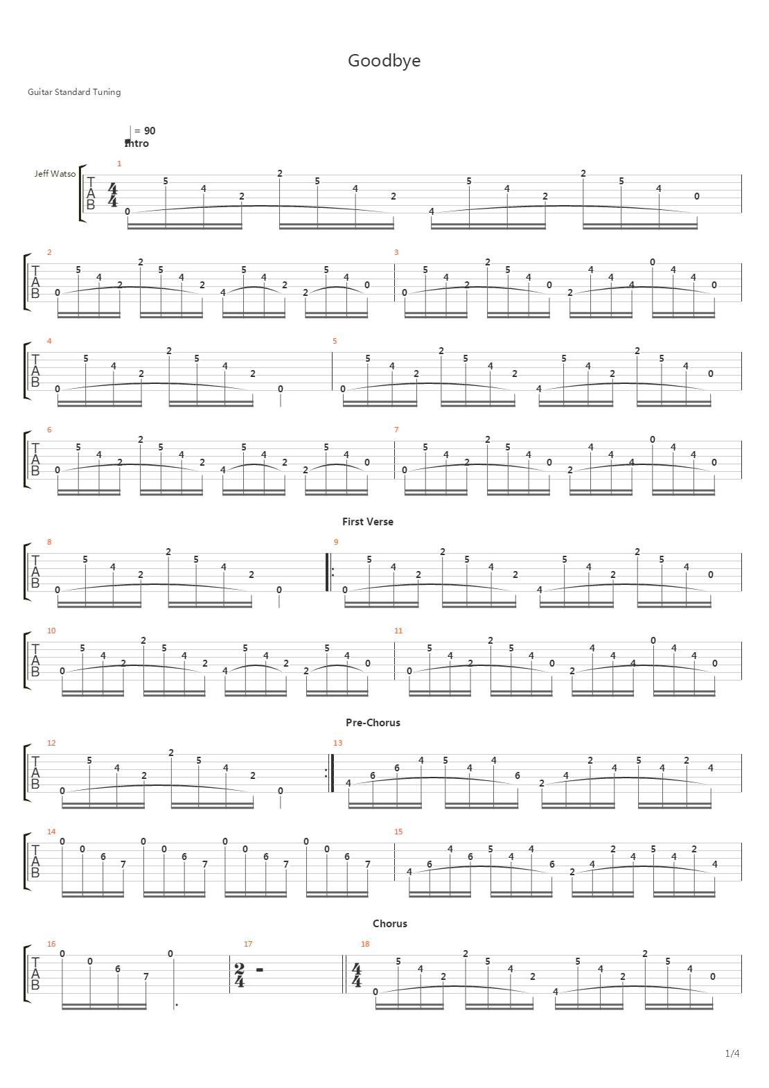 Goodbye吉他谱
