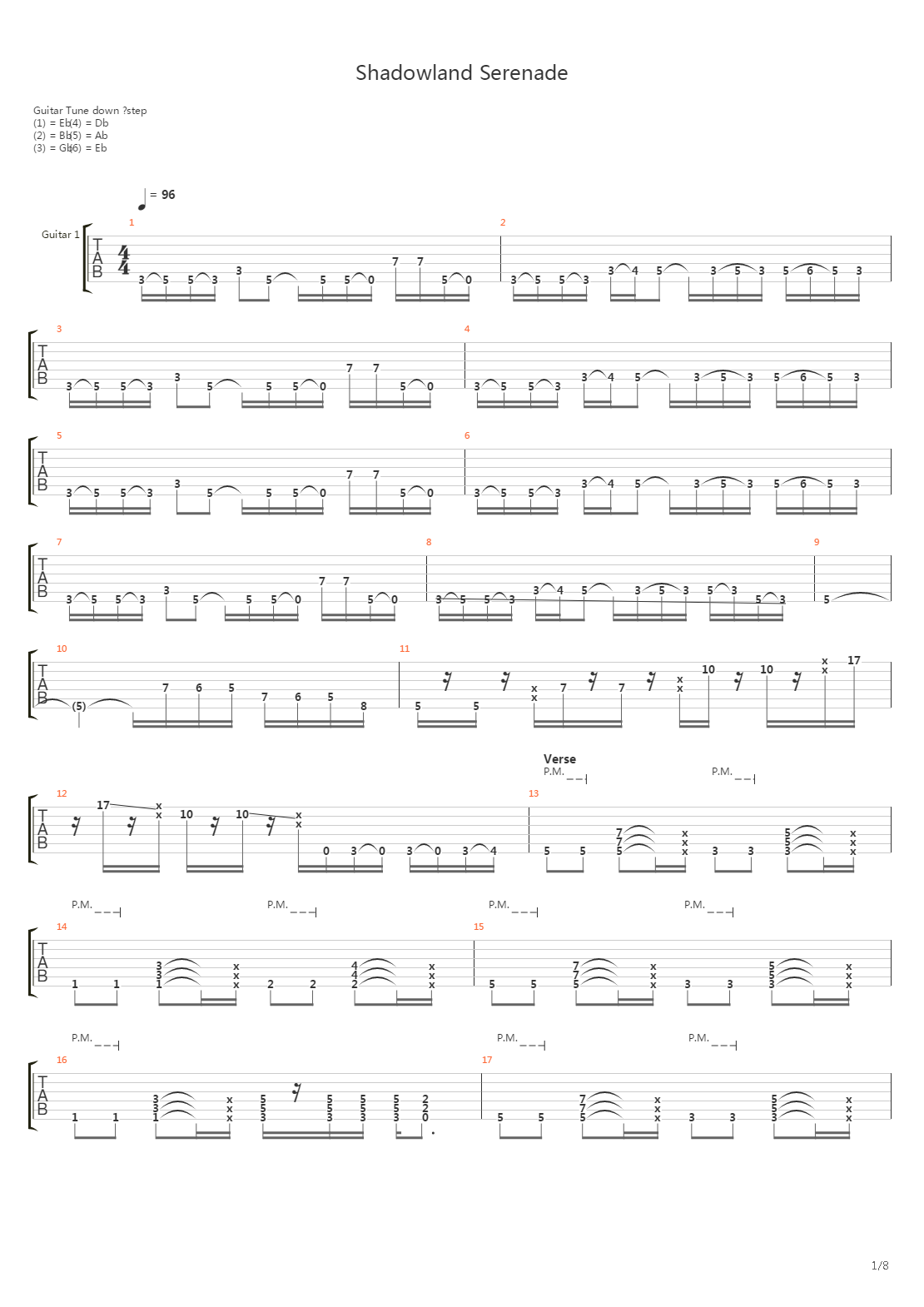 Shadowland Serenade吉他谱
