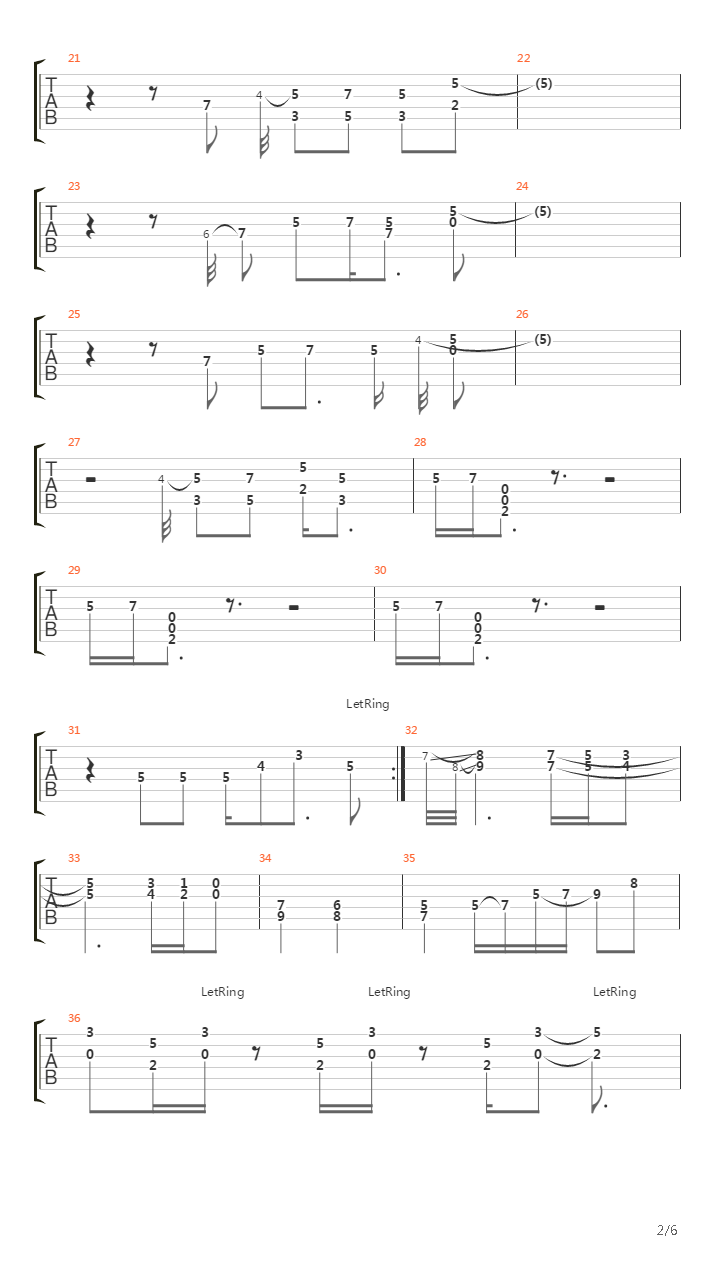 Le Sud吉他谱