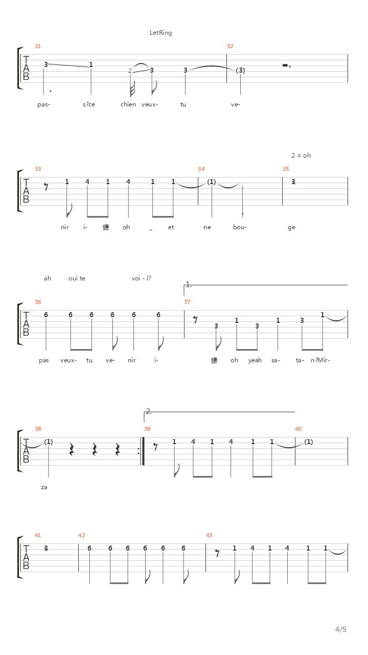 Mirza吉他谱