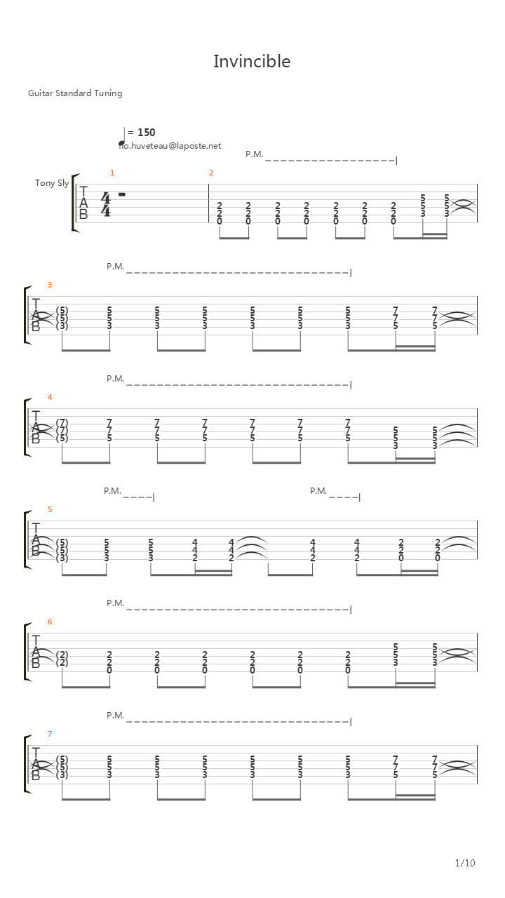 Invincible Live吉他谱