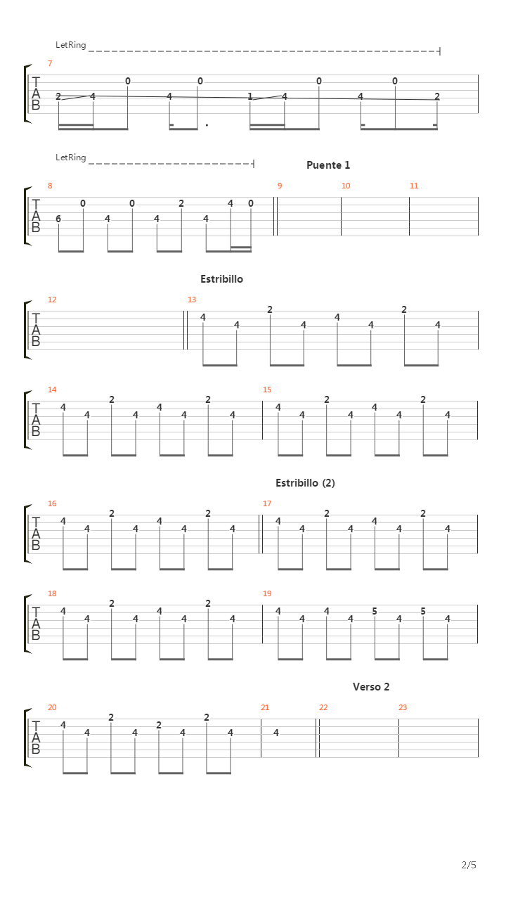 Lo Mismo吉他谱