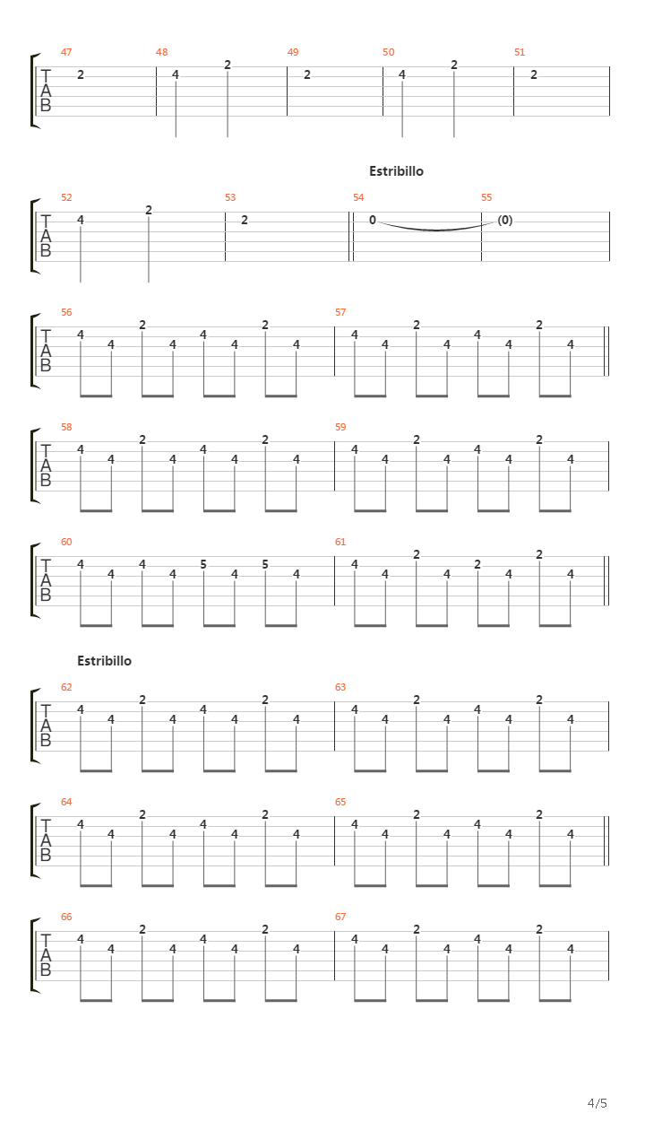 Lo Mismo吉他谱