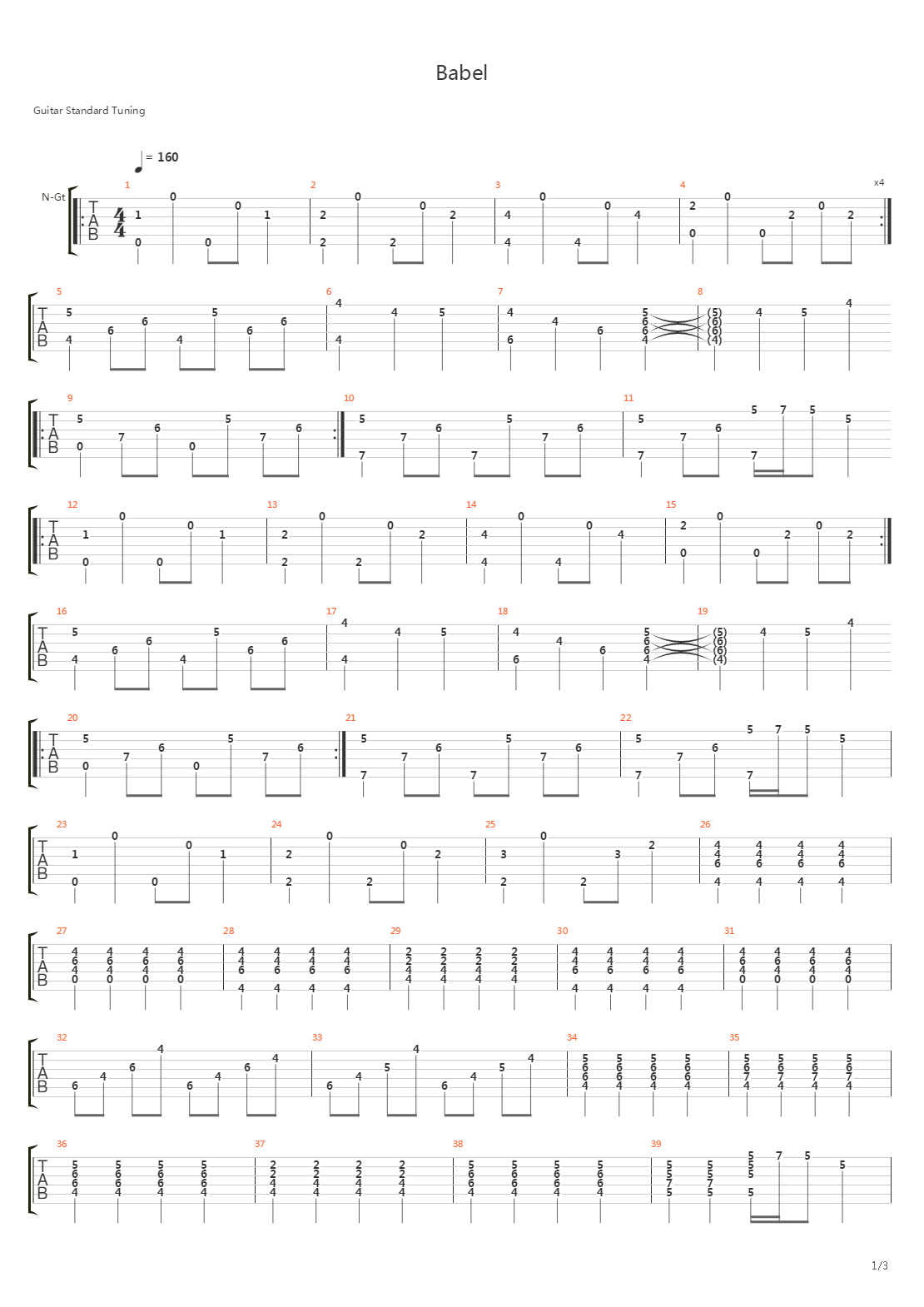 Babel吉他谱