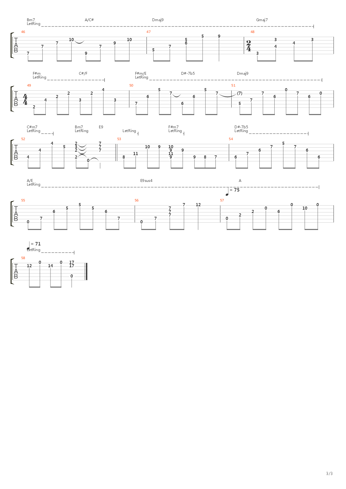 Uri吉他谱