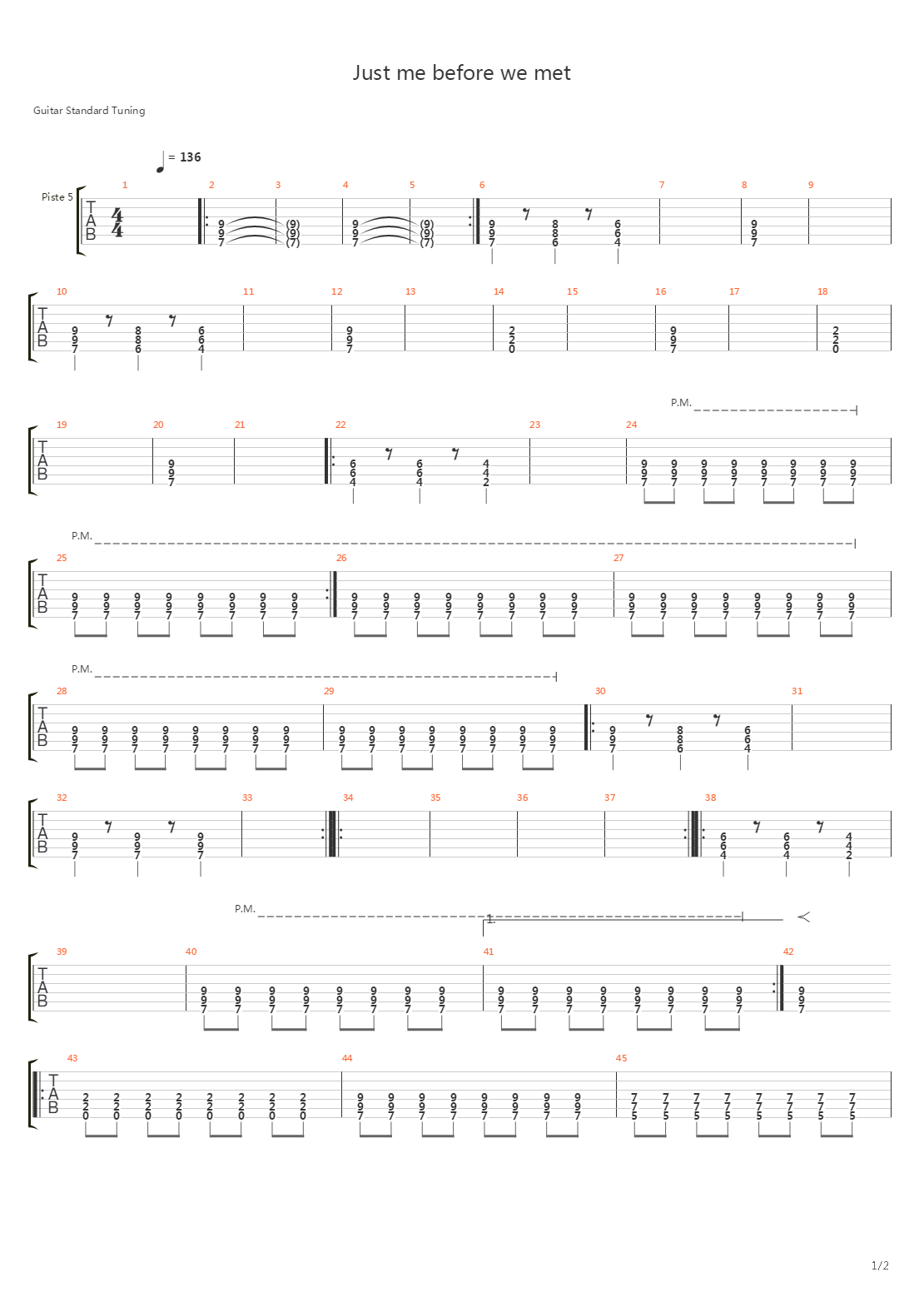 Just Me Before We Met吉他谱