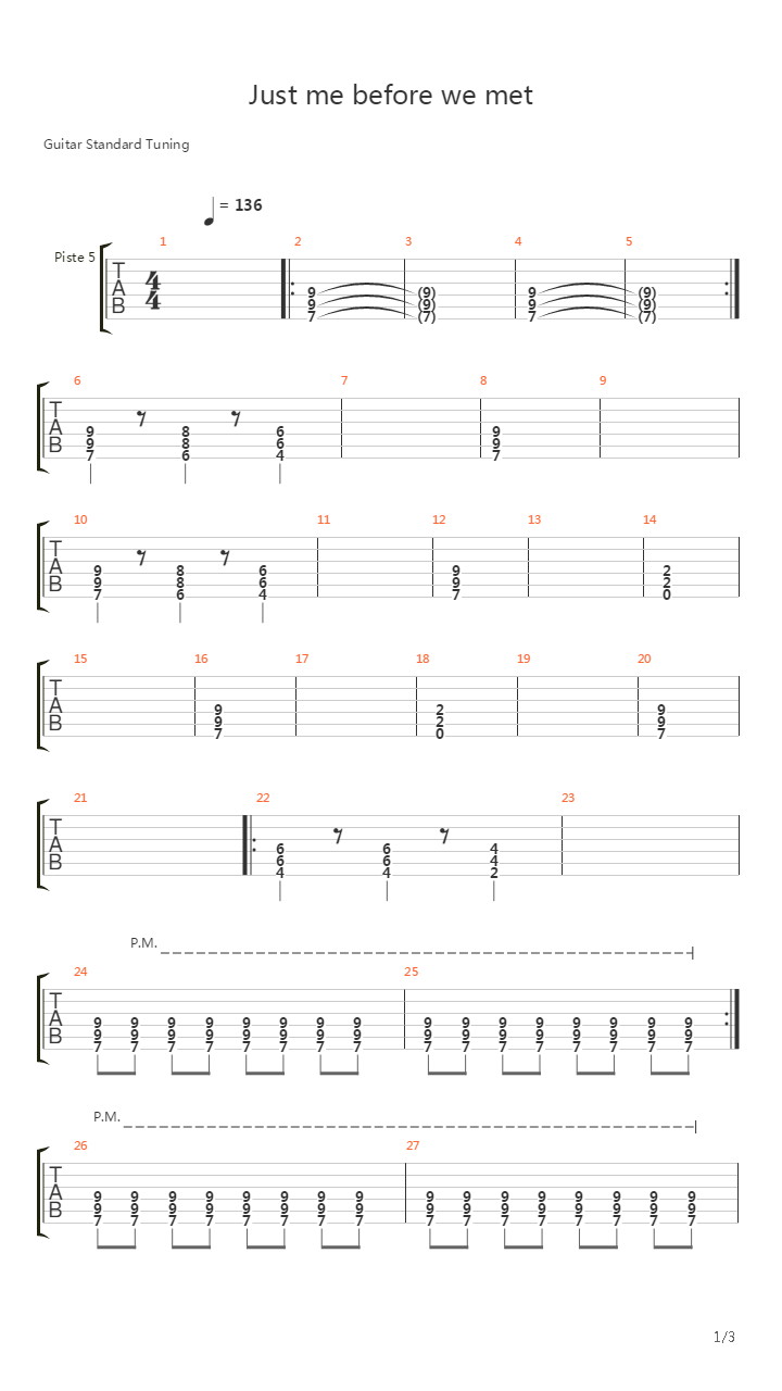 Just Me Before We Met吉他谱