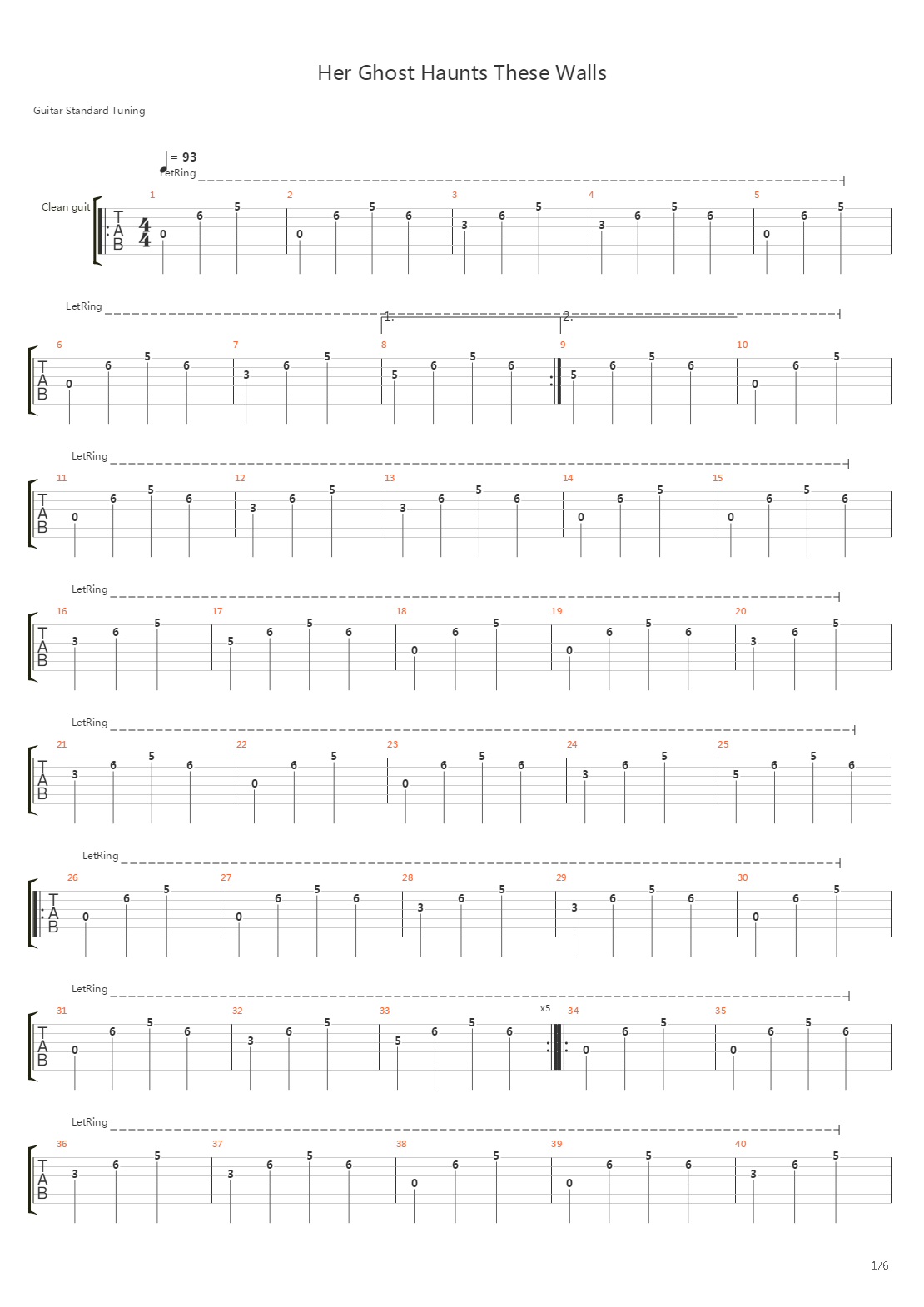 Her Ghost Haunts These Walls吉他谱