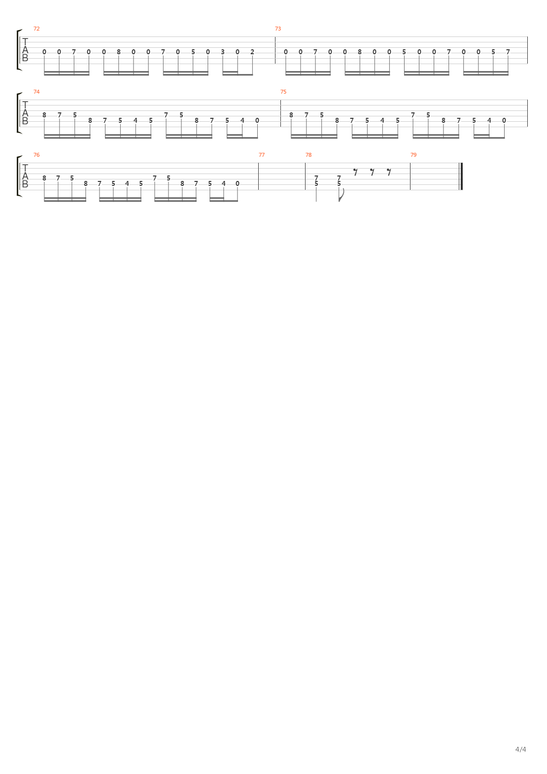 Pentagram吉他谱