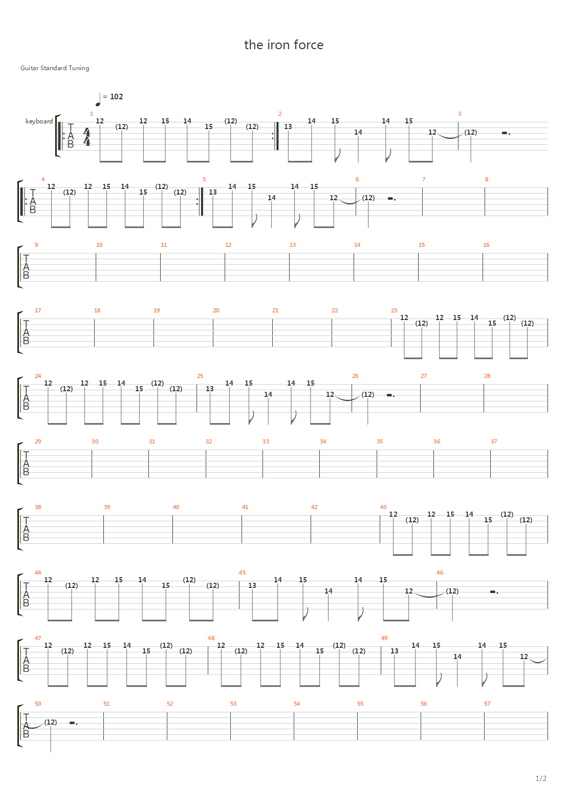 The Iron Force吉他谱