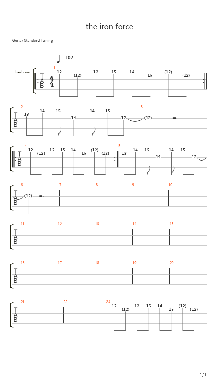 The Iron Force吉他谱