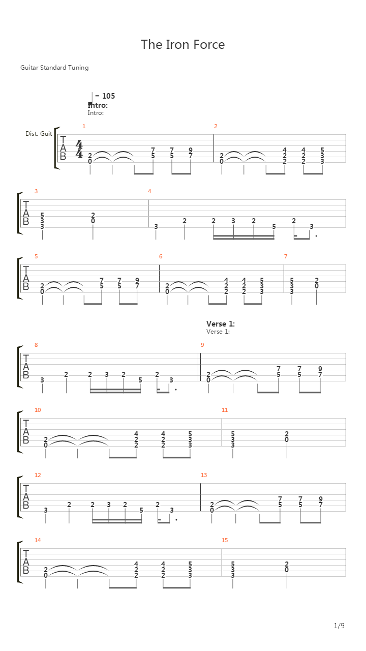 The Iron Force吉他谱