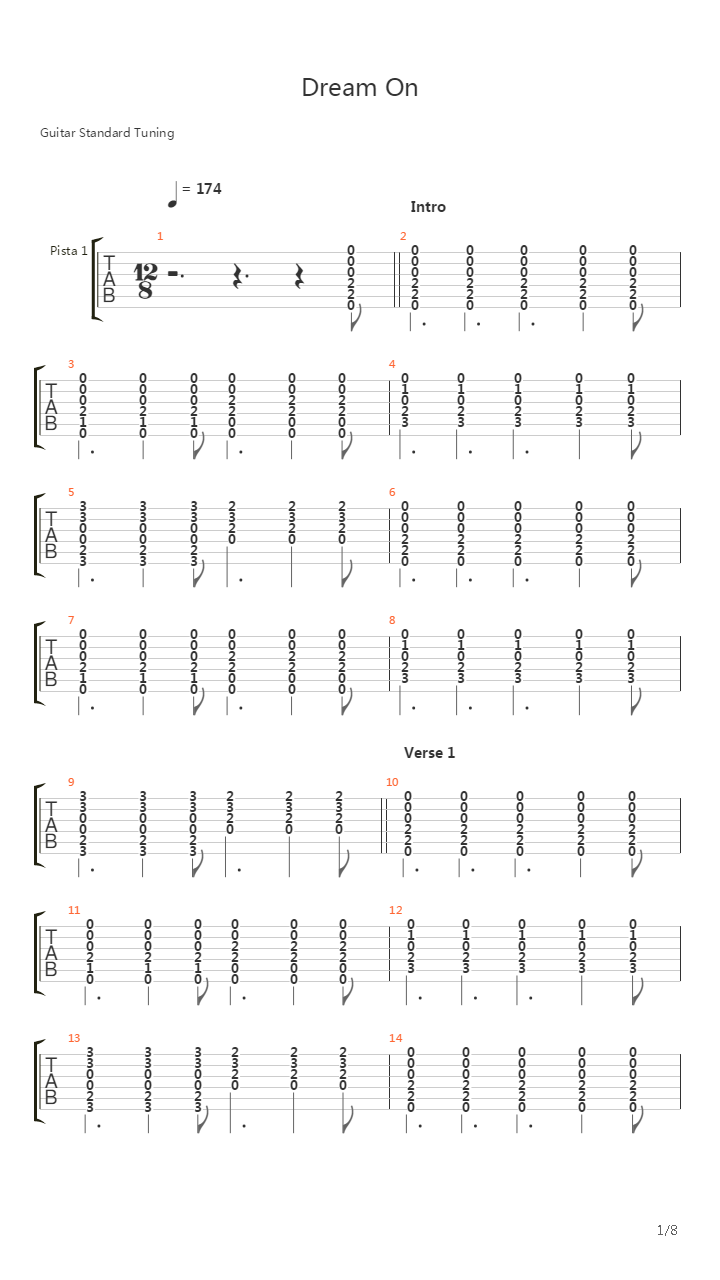 Dream On吉他谱