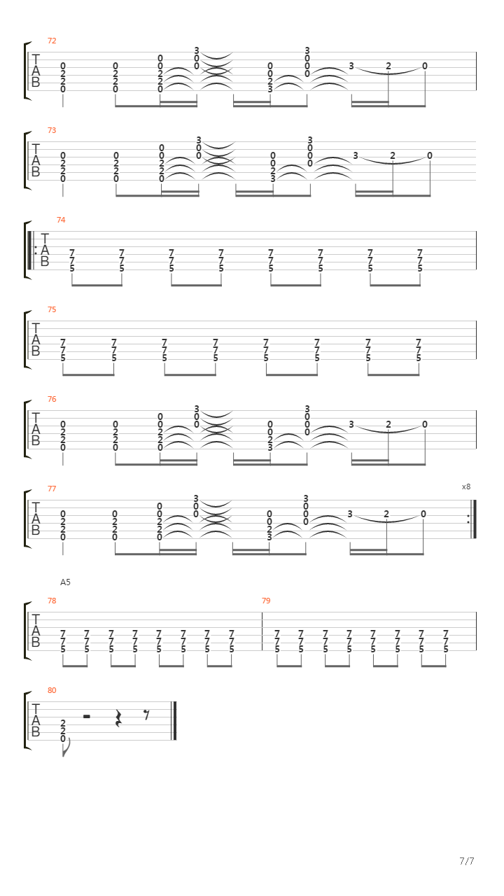 Here It Comes Slowly吉他谱