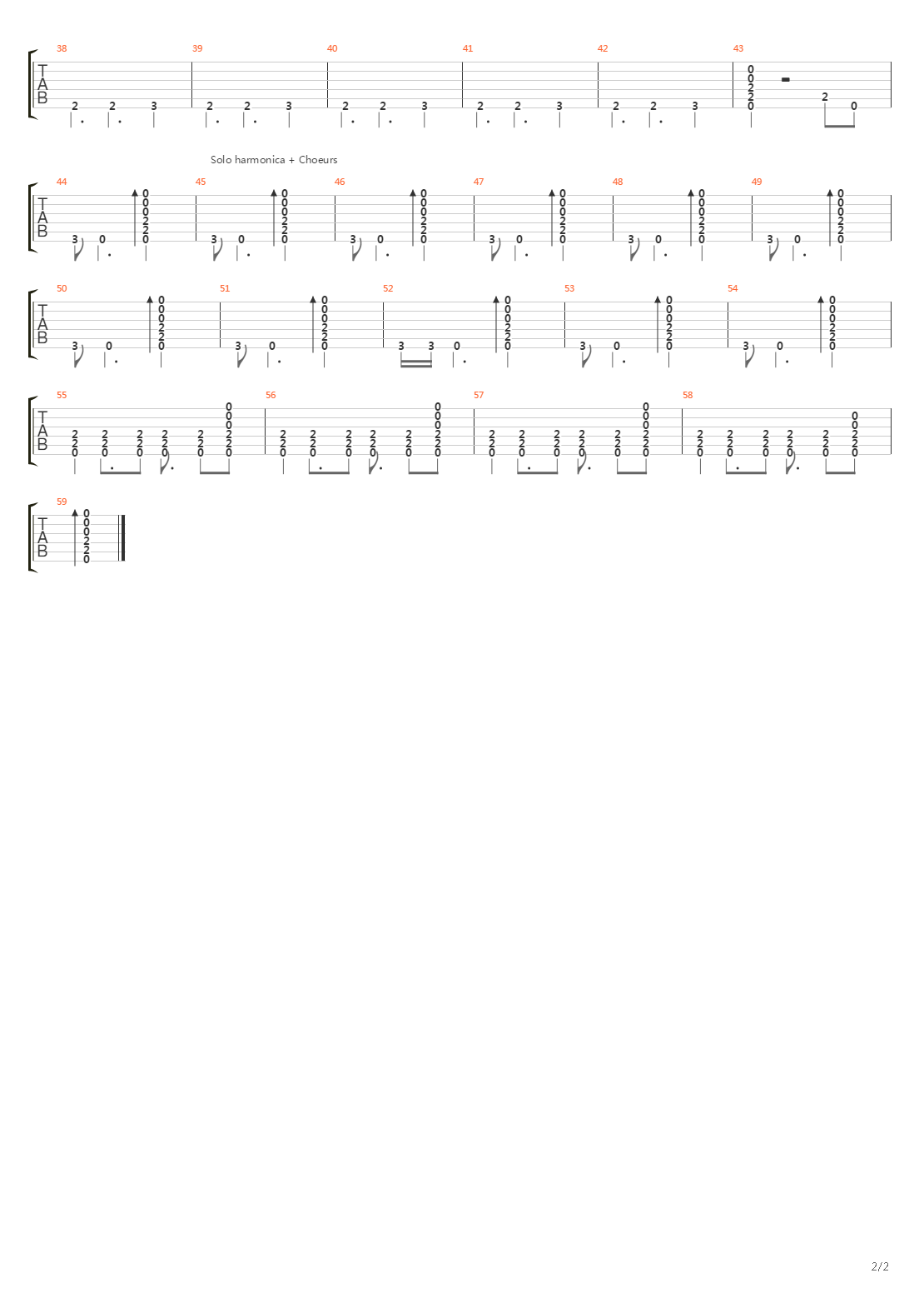 La Chanson De La Main吉他谱