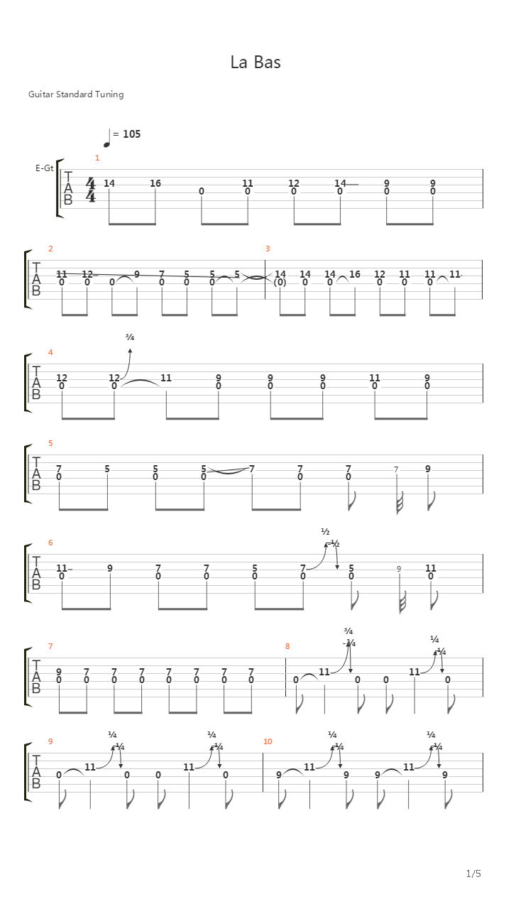 La-bas吉他谱