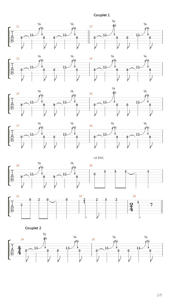 La-bas吉他谱