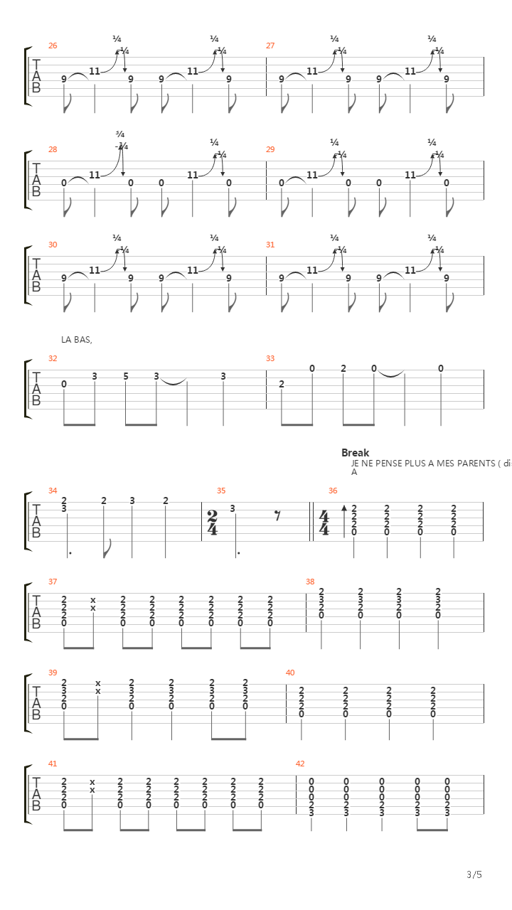 La-bas吉他谱