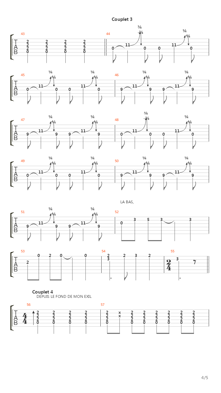 La-bas吉他谱