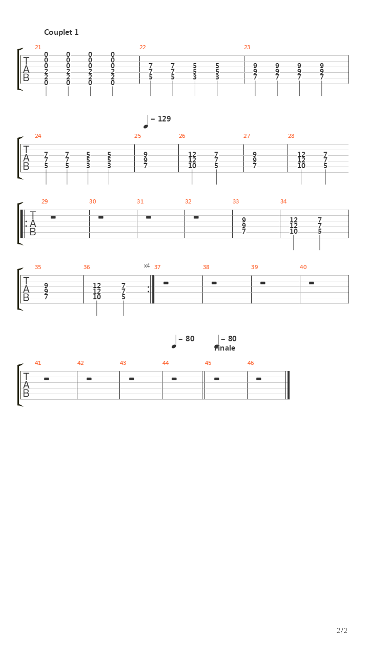 Pyromane吉他谱