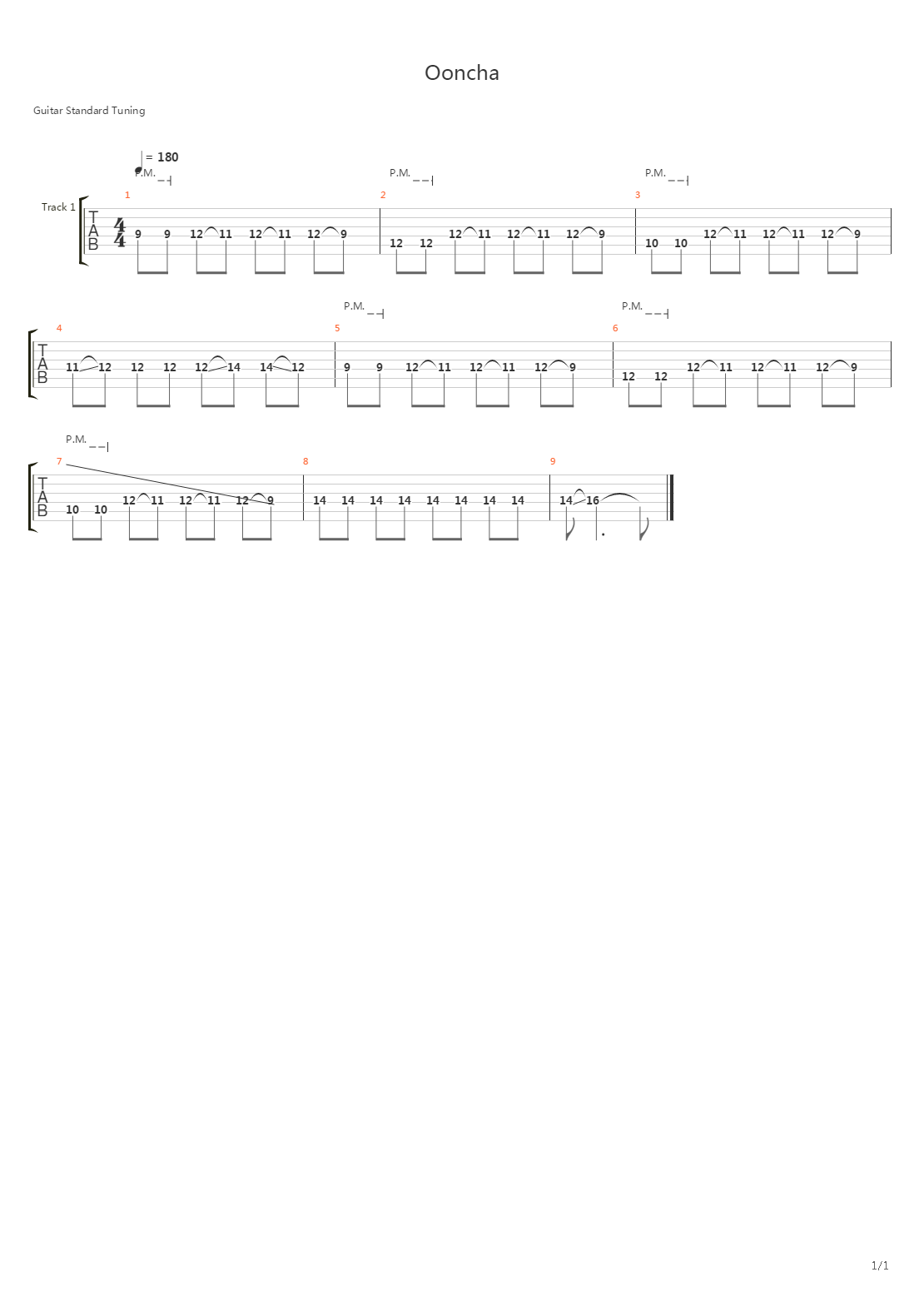 Ooncha吉他谱