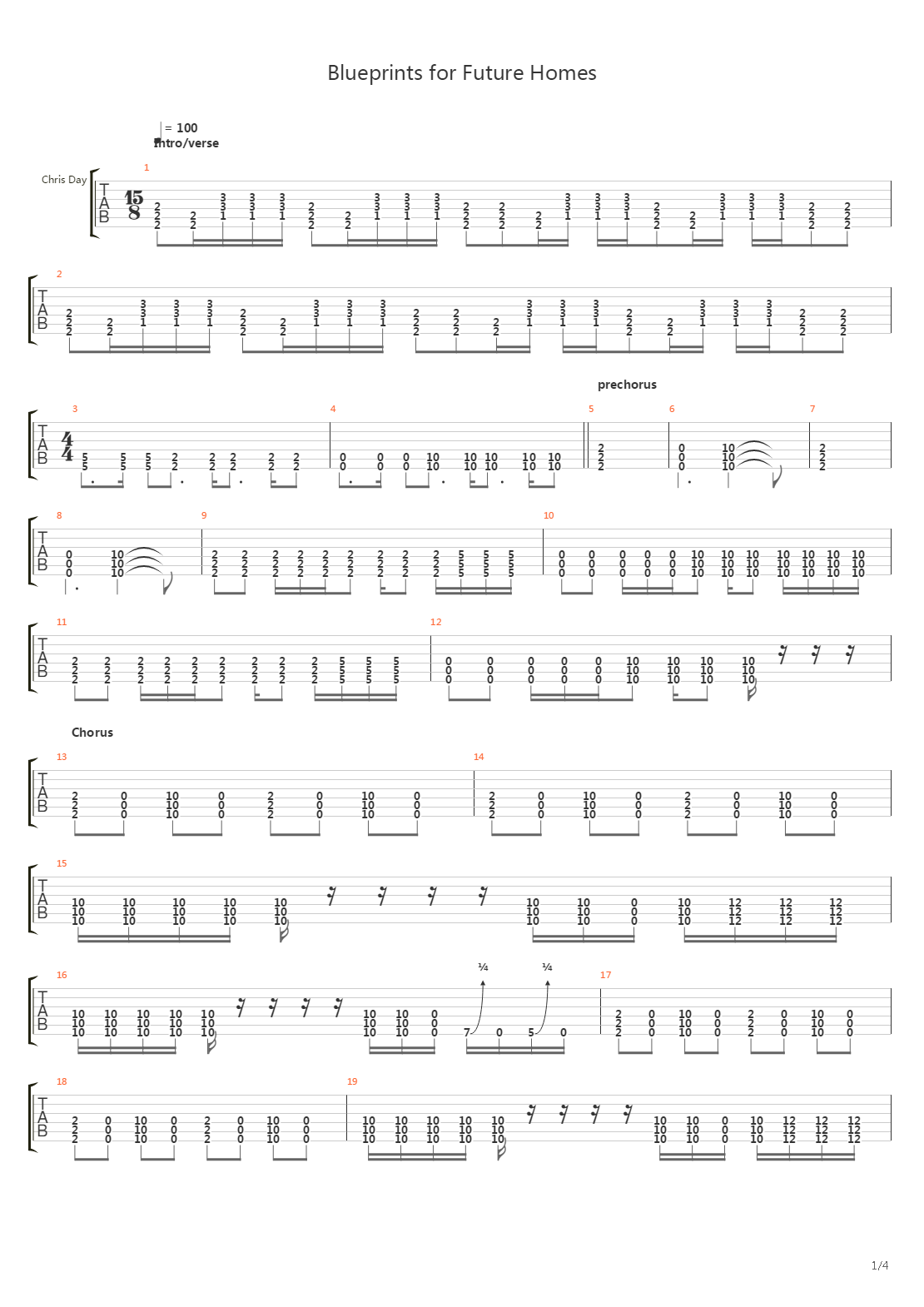 Blueprints For Future Homes吉他谱