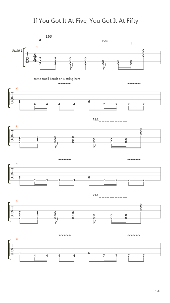 If You Got It At Five You Got It At Fifty吉他谱